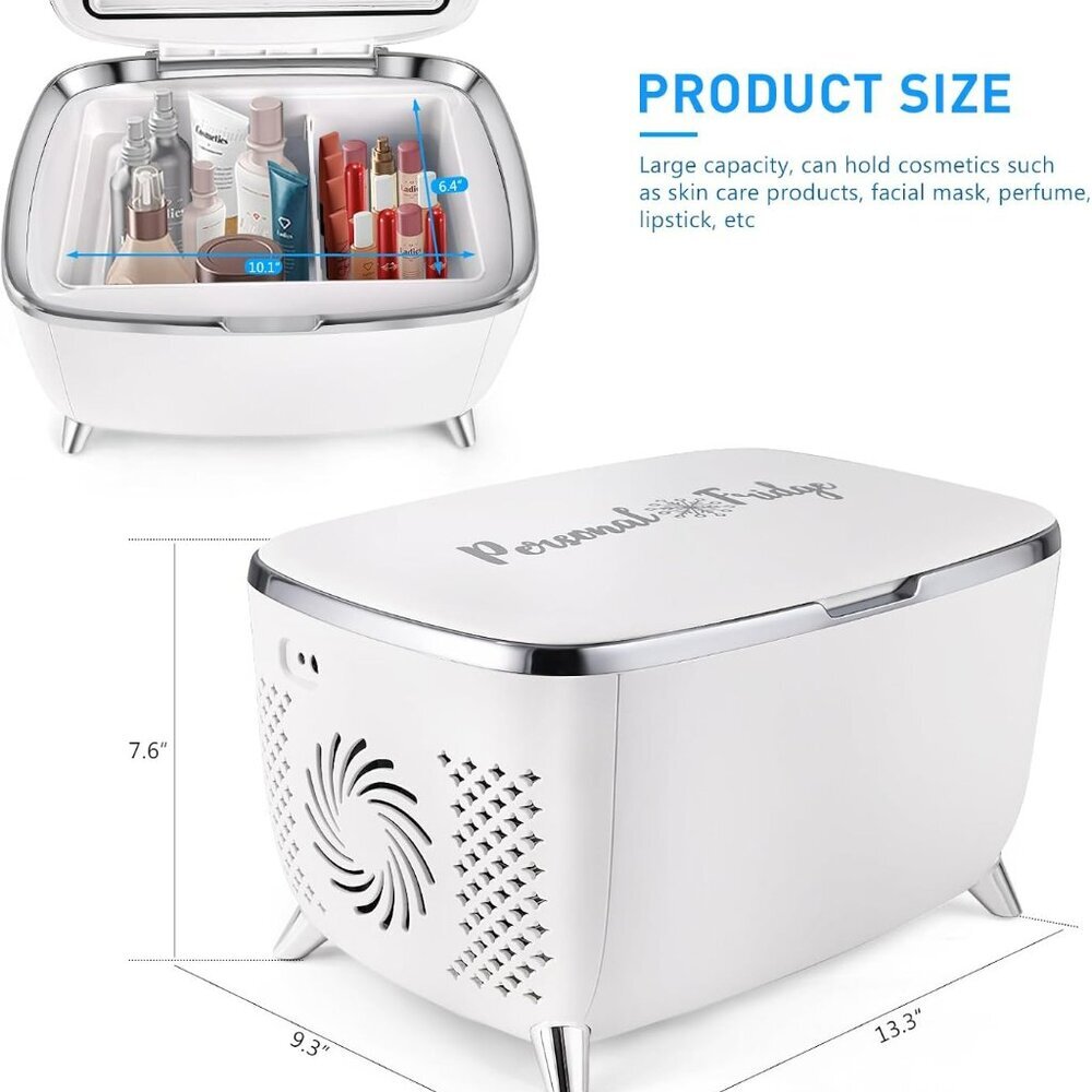 Personal 6 Liters Mini Skincare Fridge, Cosmetic Fridge, Portable Makeup Cooler - Picture 5 of 6